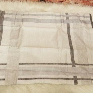 HOTEL COLLECTION MODERN PLAID SET OF TWO GREY SHAM